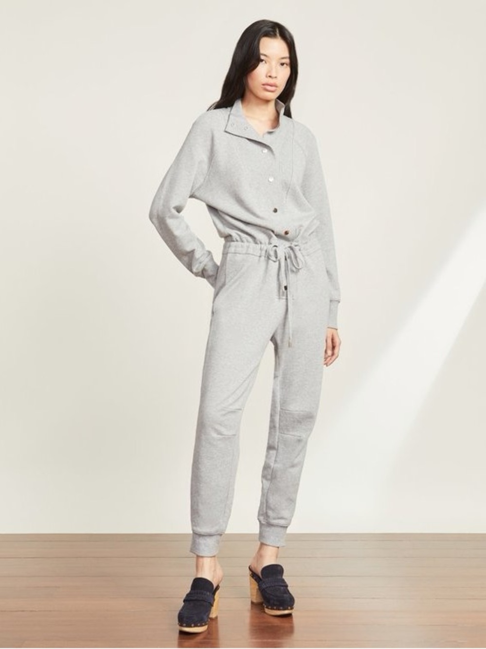 Veronica Beard Women’s Finn Cotton chic Jumpsuit in Heather Gray size Small